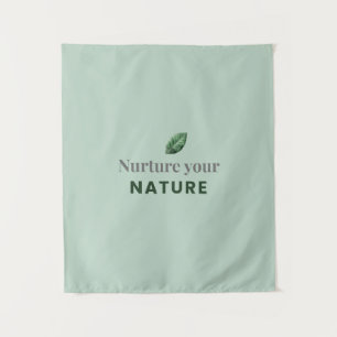Nurture Your Nature Minimal Motivational Wall Tape Tapestry