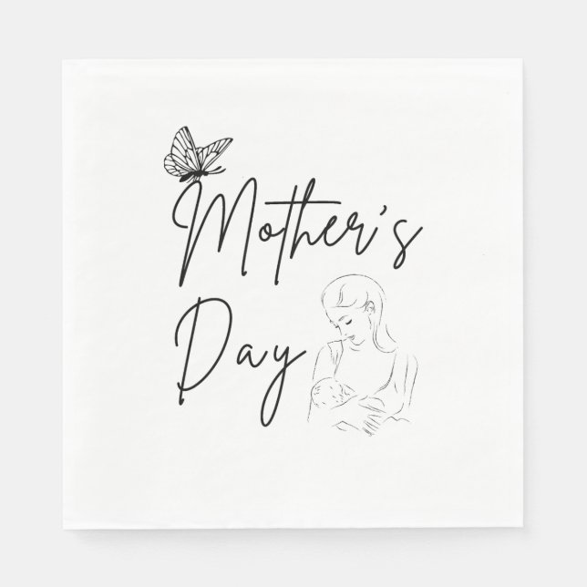 Nurturing Mother's Day Paper Napkins (Front)