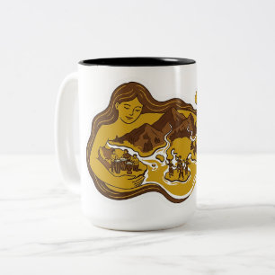 Nusa Ina (Mother Island) Two-Tone Coffee Mug