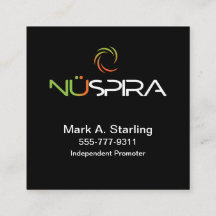 NuSpira QR Code Square Business Card