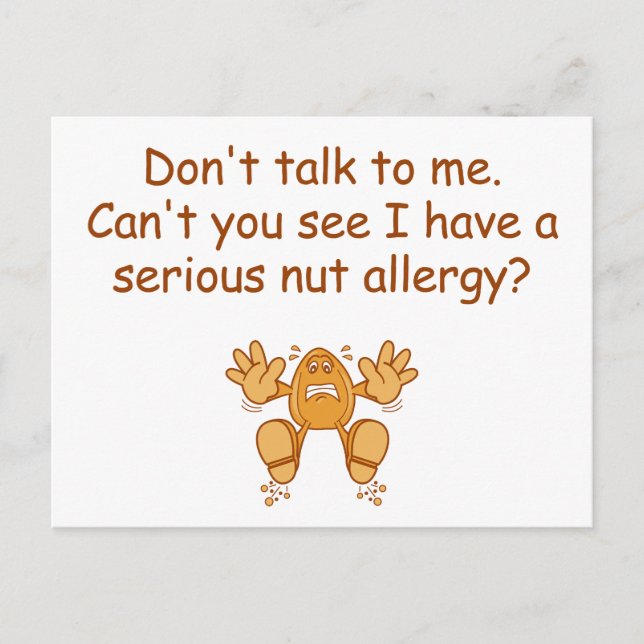 Nut Allergy Postcard (Front)