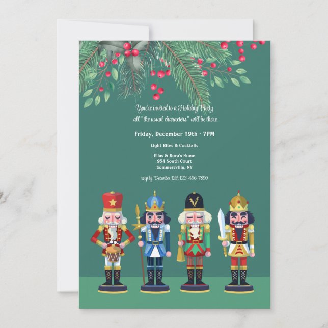 Nut Crackers Fête Invitation (Devant)