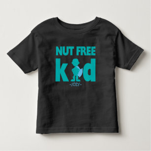 Nut Free Allergy Alert Boy Superhero Shirt