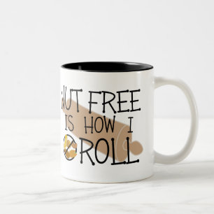 Nut Free is How I Roll Peanut Tree Nut Free Symbol Two-Tone Coffee Mug