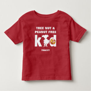 Nut Free Kid Super Girl Allergy Alert Shirt