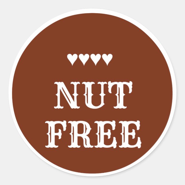 Nut Free Sticker (Front)