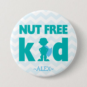 Nut Free Superhero Boy Button