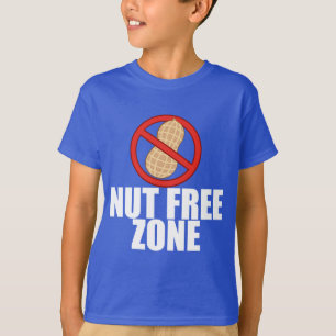 Nut Free Zone Peanut Allergy Kids T-Shirt