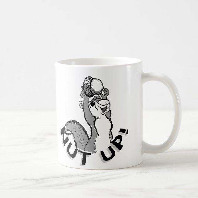 Nut Up Squirrel Coffee Mug (Right)