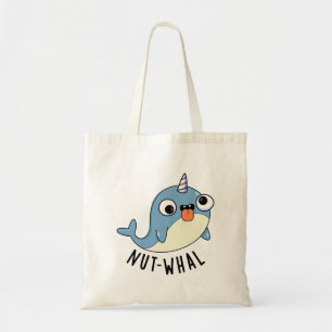 Nut-whal Funny Narwhal Pun Tote Bag