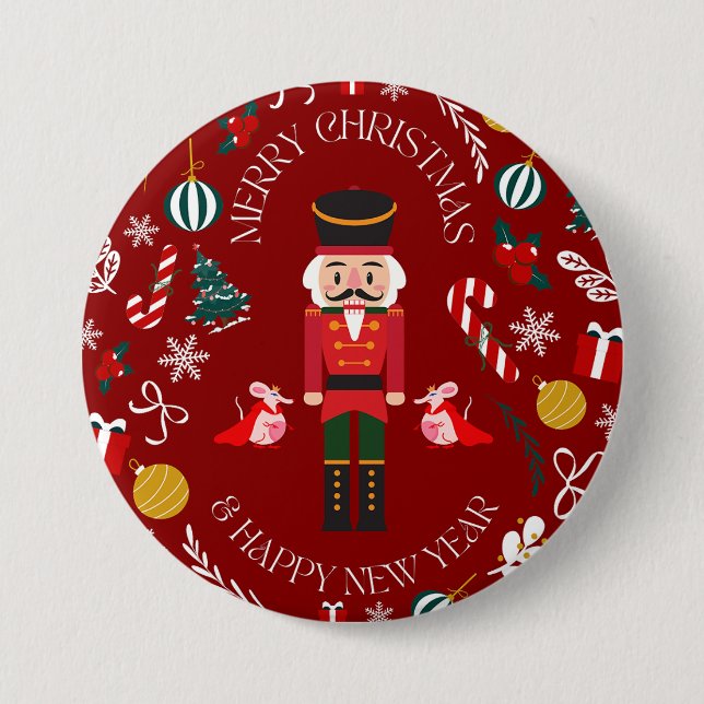 Nutcracker 3 Inch Round Button (Front)