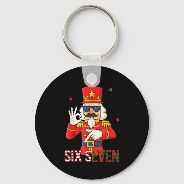 Nutcracker 67 Six Seven Christmas Meme Humor Men W Keychain (Front)