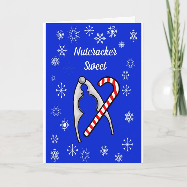 Nutcracker and Candy Cane Christmas Card (Front)