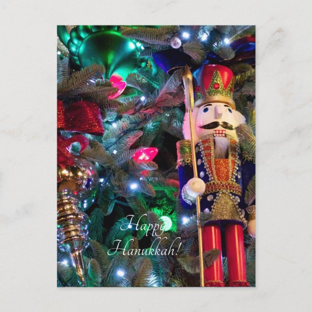 nutcracker and ornament holiday postcard (Front)