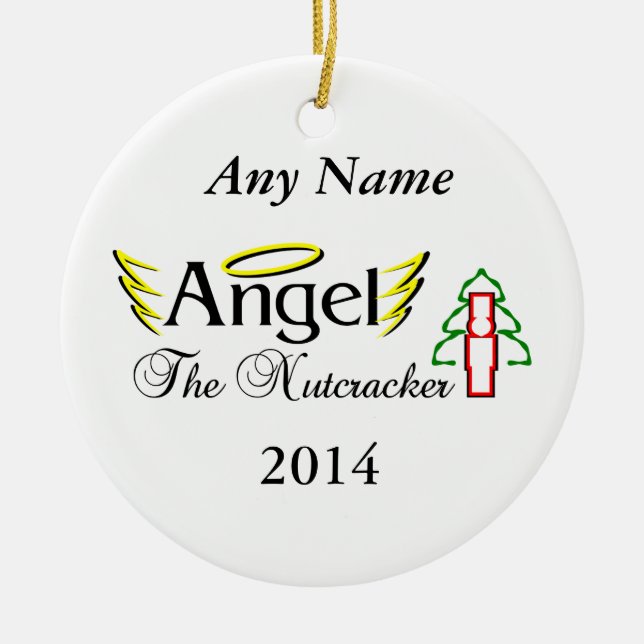 Nutcracker Angel Ceramic Ornament (Front)