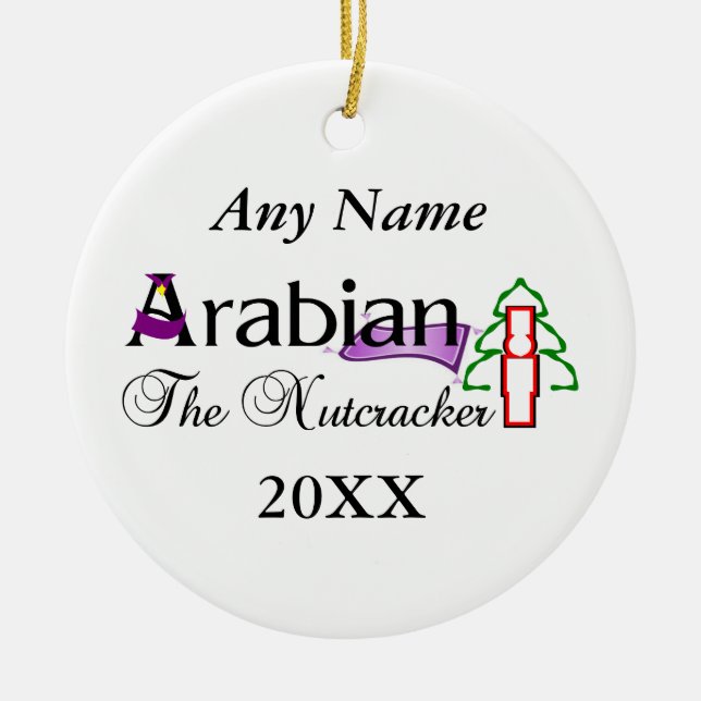 Nutcracker Arabian Ceramic Ornament (Front)