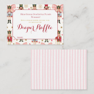 Nutcracker Baby Shower Diaper Raffle Ticket Enclosure Card