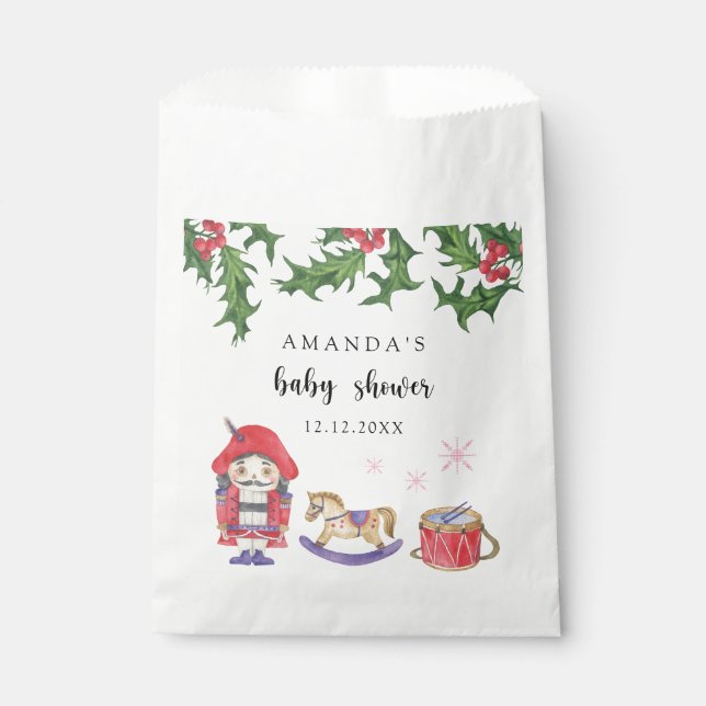 Nutcracker Baby Shower Favour Bag (Front)