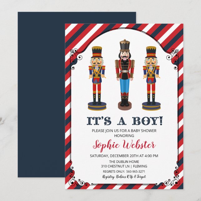 Nutcracker Baby Shower Invitation (Front/Back)