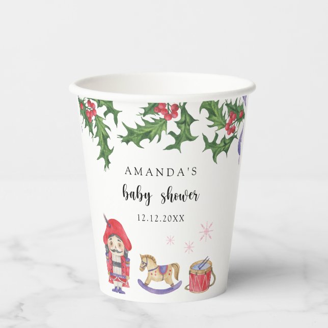 Nutcracker Baby Shower Paper Cups (Front)