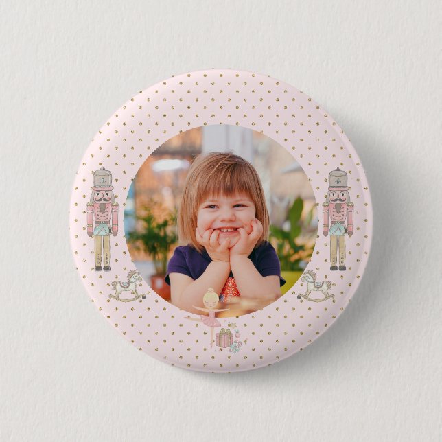 nutcracker baby's first Christmas 2 Inch Round Button (Front)