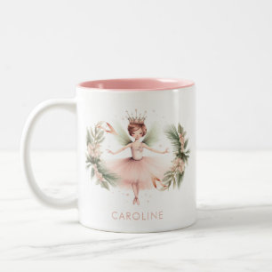Nutcracker Ballerina Ballet Pink Two-Tone Coffee Mug