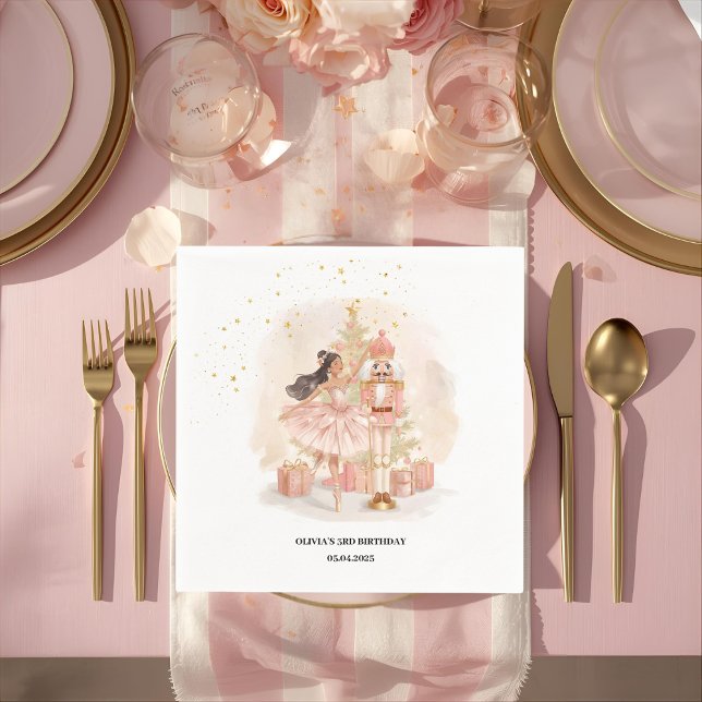 Nutcracker Ballerina Birthday Napkin (Creator Uploaded)