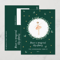 Nutcracker ballerina botanical cute Christmas