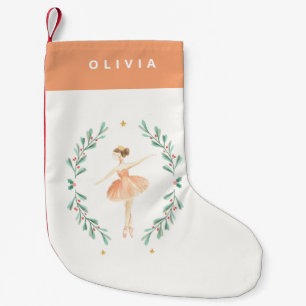 Nutcracker ballerina botanical cute Christmas Small Christmas Stocking