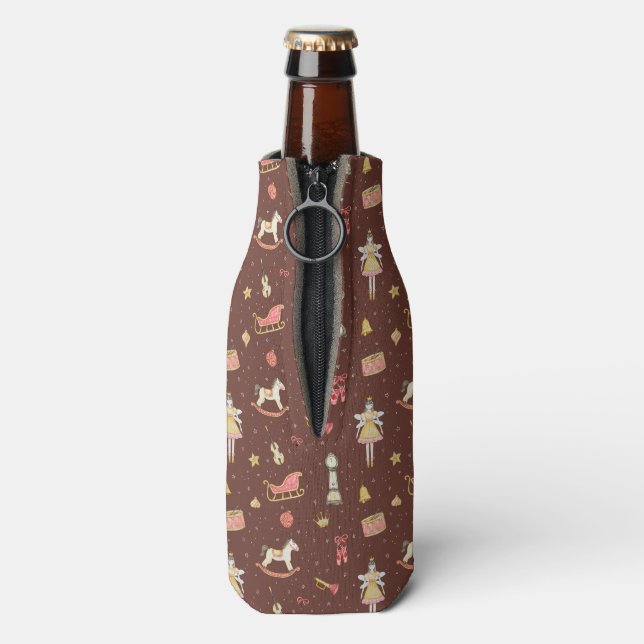Nutcracker Ballerina Christmas  Bottle Cooler (Bottle Back)