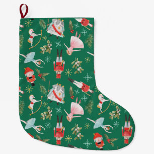 Nutcracker Ballerina Christmas gifts Large Christmas Stocking