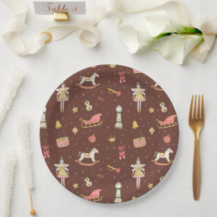 Nutcracker Ballerina Christmas  Paper Plate