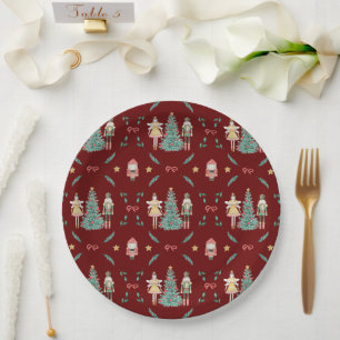 Nutcracker Ballerina Christmas Paper Plate