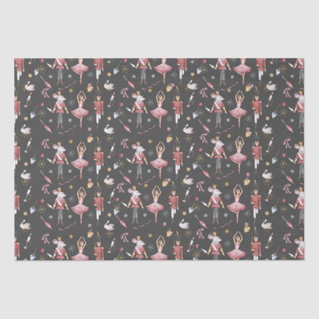 Nutcracker Ballerina Christmas  Tissue Paper (Front)