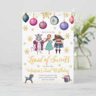 Nutcracker Ballerina hiver Anniversaire Invitation