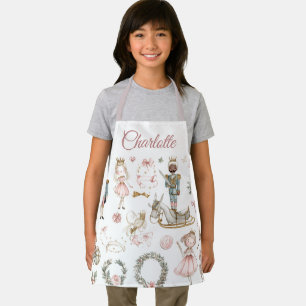 Nutcracker & Ballerina Kids Apron   Custom Name