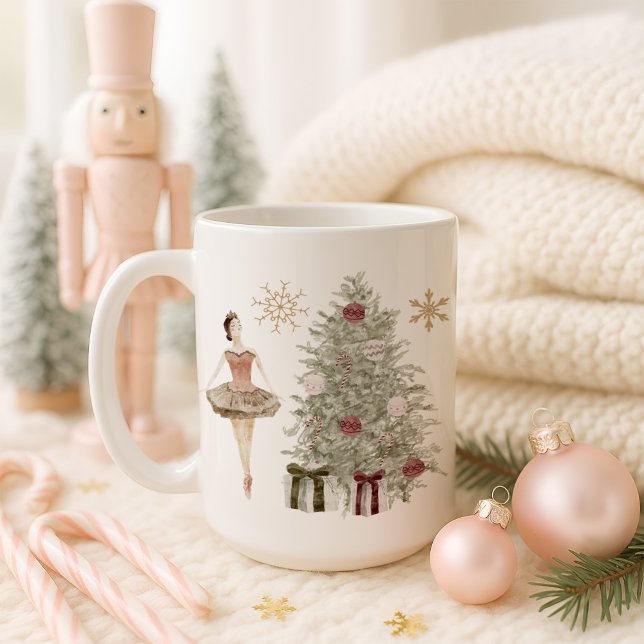 Nutcracker Ballerina Personalized Christmas Mug (Creator Uploaded)
