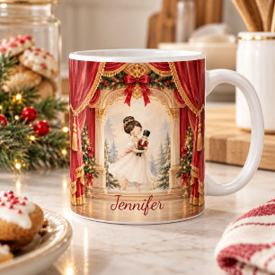 Nutcracker Ballerina Theatre Christmas Coffee Mug