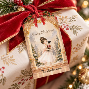 Nutcracker Ballerina theatre Christmas Gift Tags