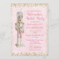 Nutcracker Ballet Anniversaire Invitation
