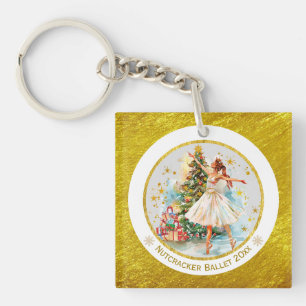 Nutcracker Ballet Ballerina - Christmas Keepsake  Keychain
