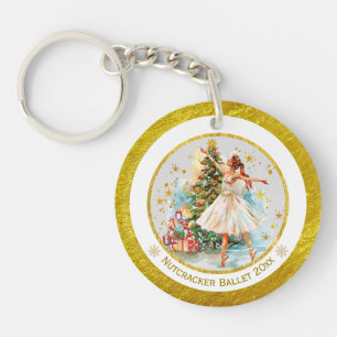 Nutcracker Ballet Ballerina - Christmas Keepsake  Keychain