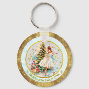 Nutcracker Ballet Ballerina - Christmas Keepsake  Keychain