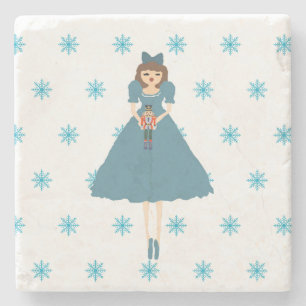 Nutcracker Ballet Ballerina Fairy Illustration Stone Coaster
