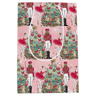 Nutcracker Ballet Ballerina Holiday Gift Bag