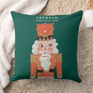 Nutcracker ballet character Green Throw Pillow