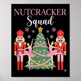 Nutcracker Ballet Christmas Ballerina Nk Dance Squ Poster