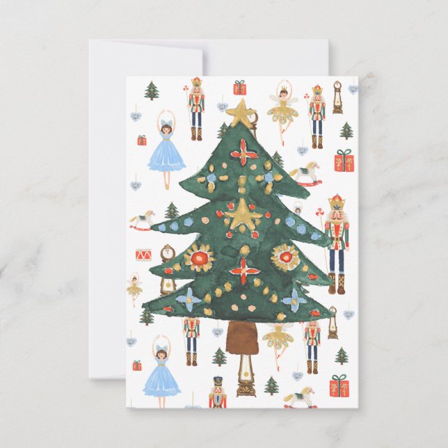 Nutcracker Ballet Christmas Collage Card (Front)