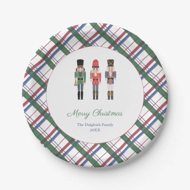 Nutcracker Ballet Christmas Holidays Brunch Party Paper Plate (Front)