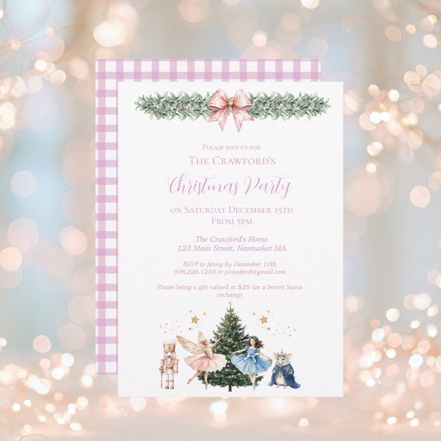 Nutcracker Ballet Christmas  Invitation (Nutcracker Ballet Christmas Party Invitation)